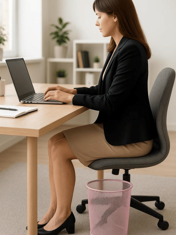 Need Tam Delikli Metal Fileli Toz Pembe Çöp Kovası - ND-1044