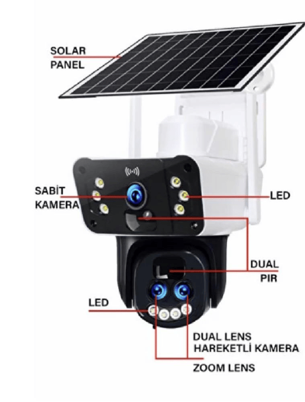 OKam O-KAM-3950 WİFİ solar 10X Optik Zooom Ptz Kamera