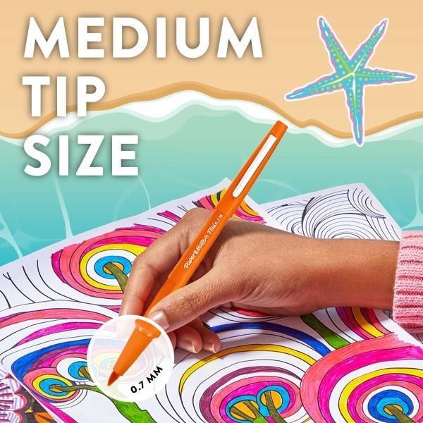 Paper Mate Flair Ocean Dream Keçeli Kalem Seti – 12 Renk (Orta Uç 0.7 mm)