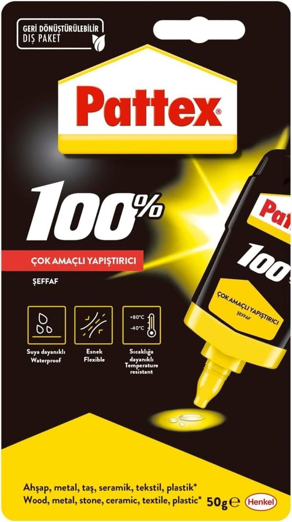 Pattex %100 Repair Gel Çok Amaçlı Yapıştırıcı 50 g | Güçlü & Suya Dayanıklı