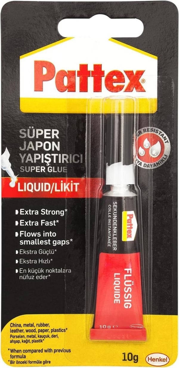 Pattex Süper Japon Yapıştırıcı 10 g | Ultra Hızlı Güçlü Yapıştırıcı | 1792002