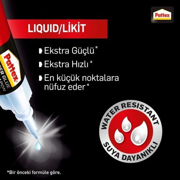 Pattex Süper Japon Yapıştırıcı 3 g | Ultra Güçlü Hızlı Yapıştırıcı | Şeffaf & Suya Dayanıklı