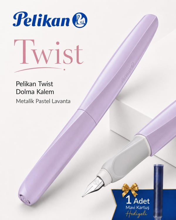 Pelikan Twist Dolma Kalem Metalik Pastel Lavanta 