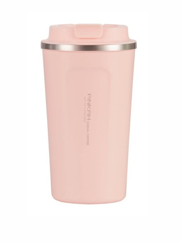 Pinkah Paslanmaz Çelik Kahve Termos Bardak Matara 500 ml Pembe Renk – PKH-PJ-3549-L