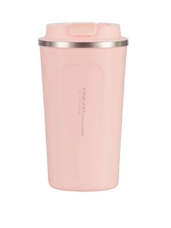 Pinkah Paslanmaz Çelik Kahve Termos Bardak Matara 500 ml Pembe Renk – PKH-PJ-3549-L