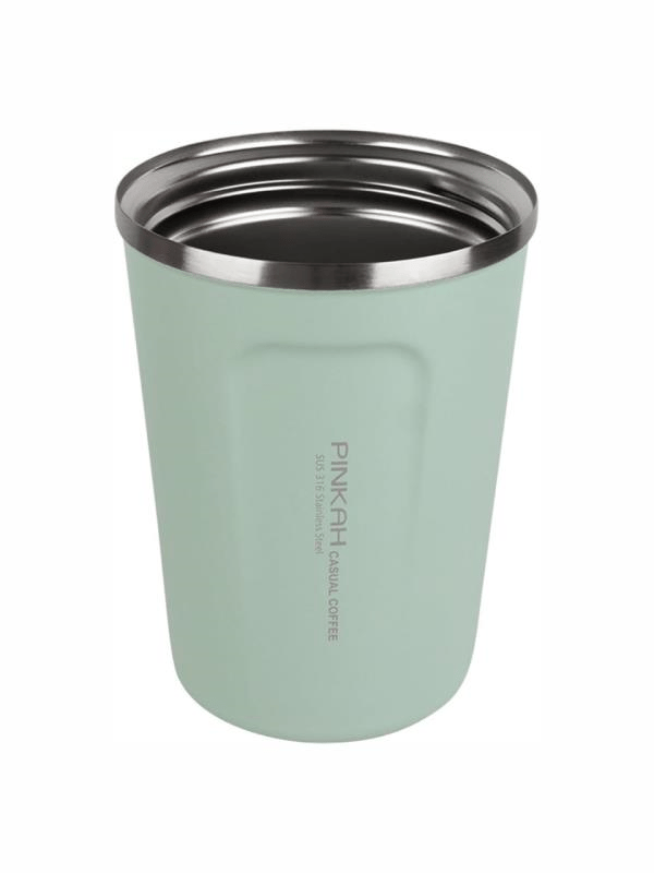 Pinkah Paslanmaz Çelik Kahve Termos Bardak Matara 350 ml Yeşil Renk – PKH-PJ-3548-L