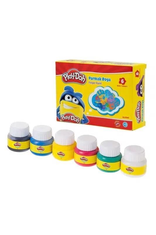 Play-Doh 6’lı Parmak Boyası Seti 30 ml – Kokusuz ve Kolay Yıkanabilir Boyalar