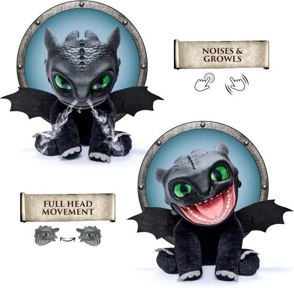 Real FX Dragon Dişsiz – Dişsiz Elektronik Kukla 30 cm (How to Train Your Dragon)