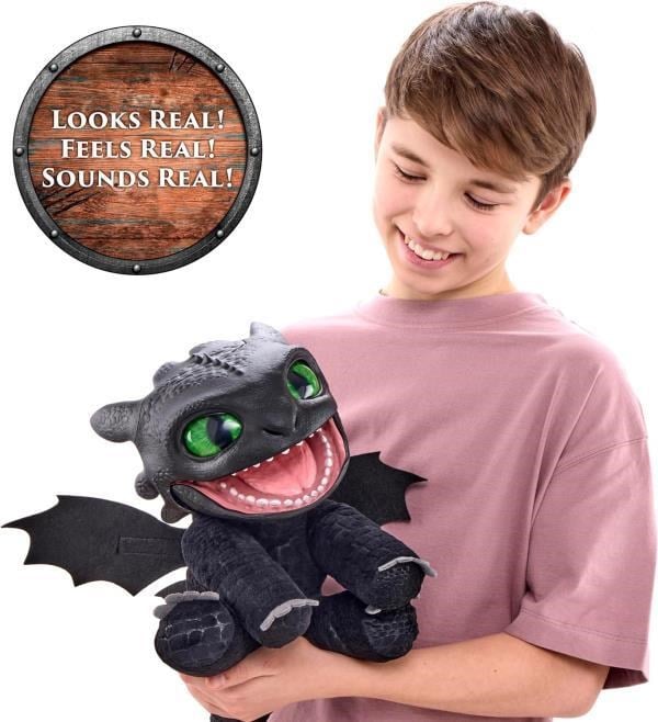 Real FX Dragon Dişsiz – Dişsiz Elektronik Kukla 30 cm (How to Train Your Dragon)