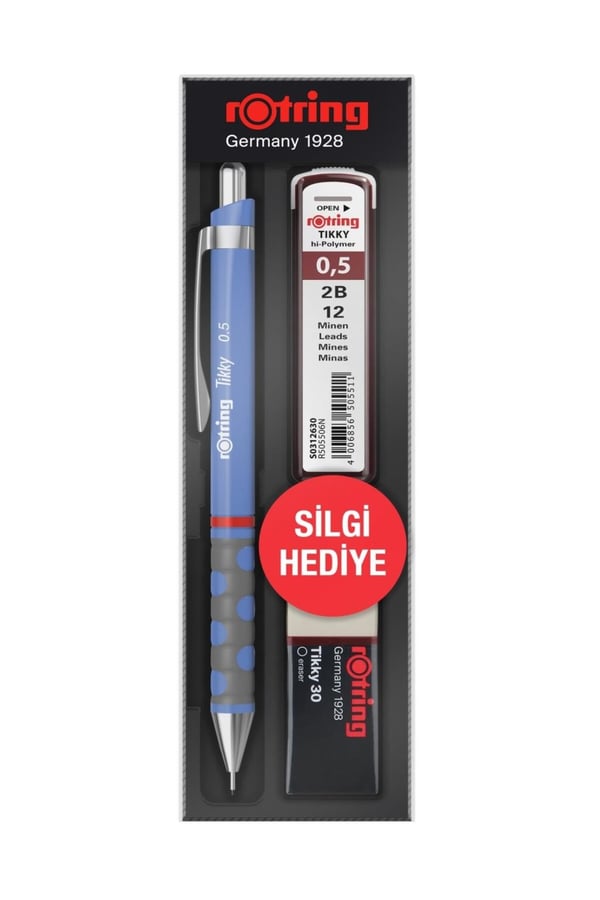 Rotring Okul Seti Tikky Rd 0.5+Min Silgi Hediyeli Menekşe Mavi