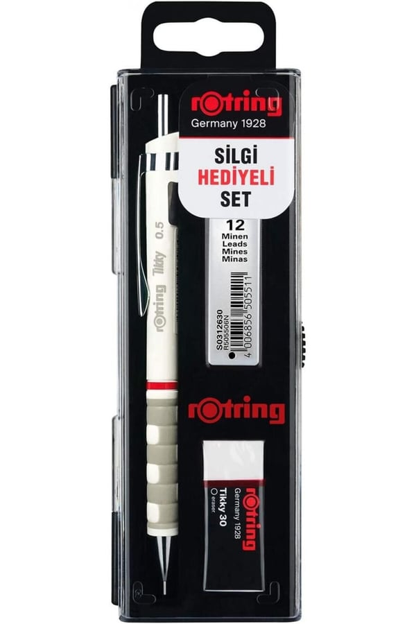 Rotring Okul Seti Versatil+Min Silgi Hediyeli 0.5 MM Beyaz RO-KK07-05B