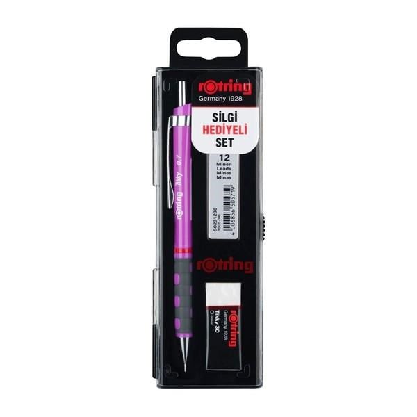 Rotring Okul Seti Versatil+Min Silgi Hediyeli 0.7 MM Mor RO-KK07-07MO