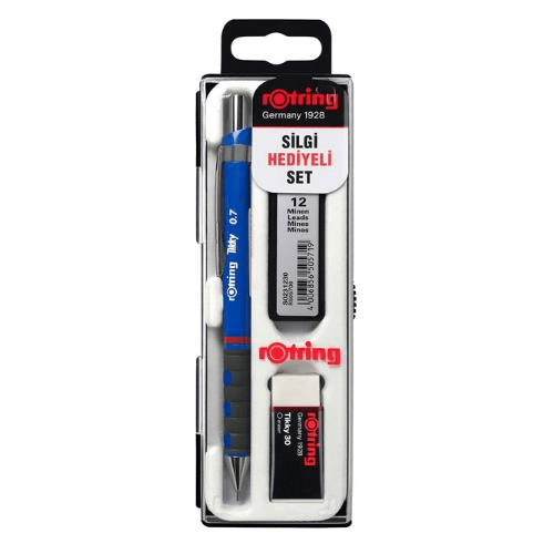 Rotring Okul Seti Versatil+Min Silgi Hediyeli 0.7 MM Mavi RO-KK07-07M