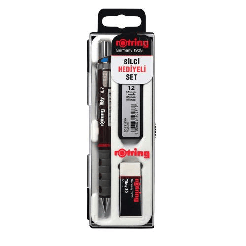 Rotring Okul Seti Versatil+Min Silgi Hediyeli 0.7 MM Bordo RO-KK07-07