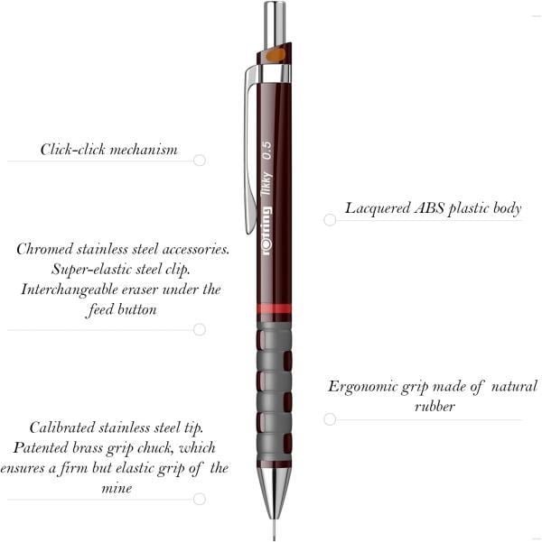 Rotring Versatil Kalem Tikky RD 0.5 MM Bordo 1904691
