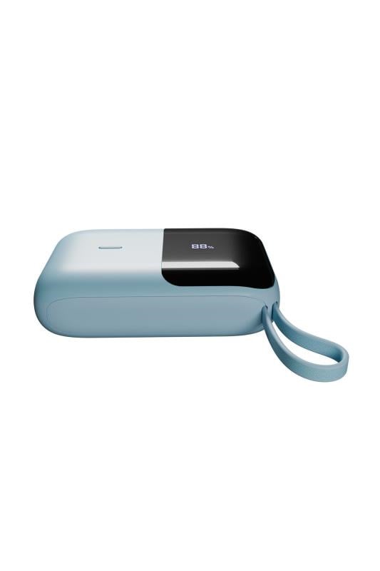 S-link P109M 10000mAh 5W Mavi LCD Ekranlı Taşınabilir Powerbank – Type-C Girişli iOS & Android Uyumlu Harici Batarya