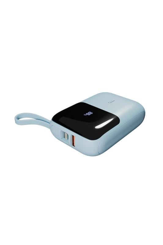 S-link P109M 10000mAh 5W Mavi LCD Ekranlı Taşınabilir Powerbank – Type-C Girişli iOS & Android Uyumlu Harici Batarya