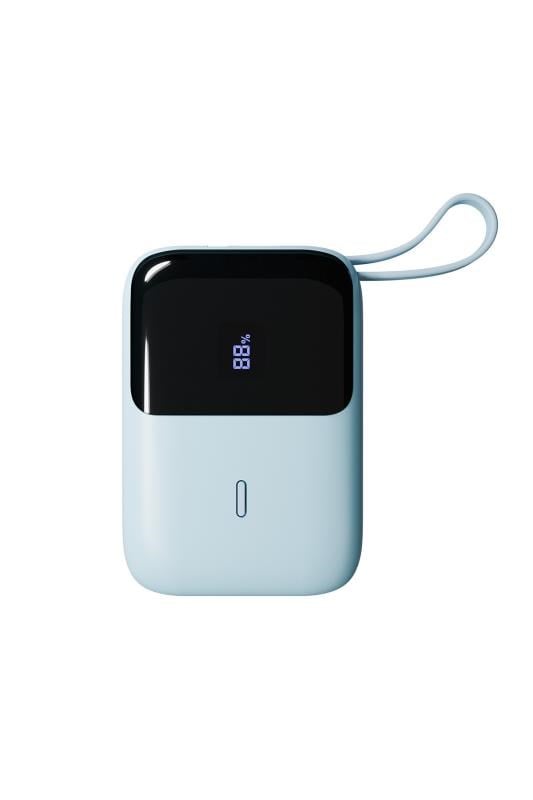 S-link P109M 10000mAh 5W Mavi LCD Ekranlı Taşınabilir Powerbank – Type-C Girişli iOS & Android Uyumlu Harici Batarya