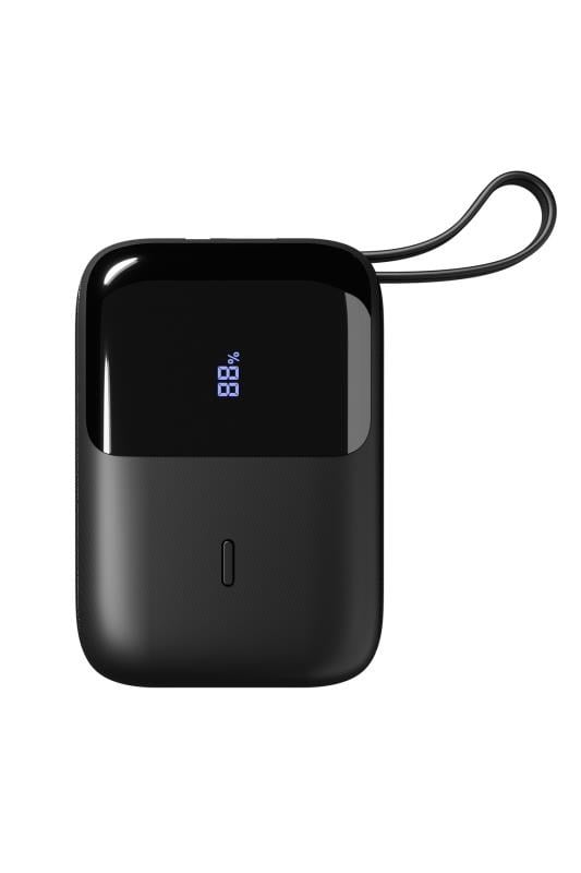 S-link P109M 10000mAh PD 20W + 5W Siyah LCD Ekranlı Taşınabilir Powerbank – Type-C Hızlı Şarj iOS & Android Uyumlu