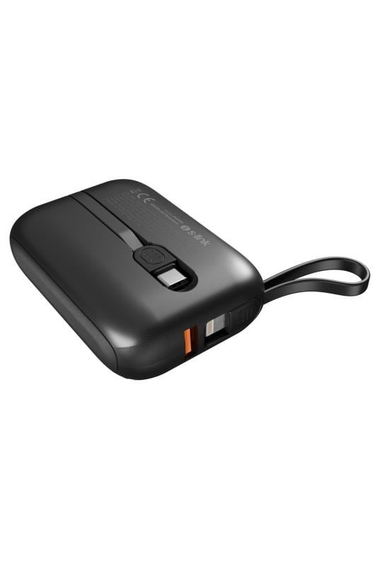 S-link P109M 10000mAh PD 20W + 5W Siyah LCD Ekranlı Taşınabilir Powerbank – Type-C Hızlı Şarj iOS & Android Uyumlu