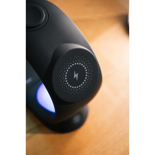 S-link SL-CW20 Telefon, Saat, Kulaklık Uyumlu 15W Siyah RGB Kablosuz Şarj Cihazı