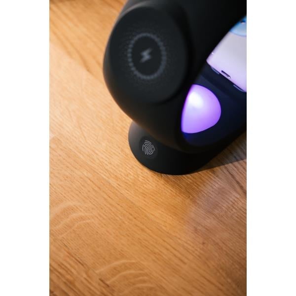 S-link SL-CW20 Telefon, Saat, Kulaklık Uyumlu 15W Siyah RGB Kablosuz Şarj Cihazı
