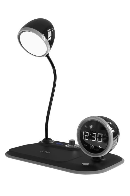 S-link SL-CW21 Siyah Telefon Uyumlu Fast Şarj 15W Ayarlanabilir Led Işıklı Masa Lambası