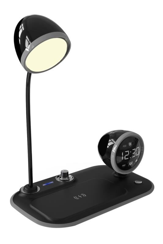 S-link SL-CW21 Siyah Telefon Uyumlu Fast Şarj 15W Ayarlanabilir Led Işıklı Masa Lambası