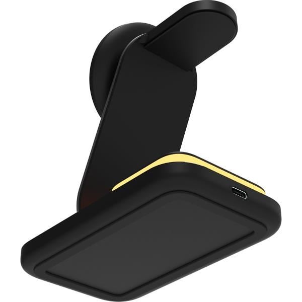 S-link SW-CWF117 Siyah Ayarlanabilir Standlı 15W 3 in 1 Magsafe Kablosuz Şarj Cihazıı