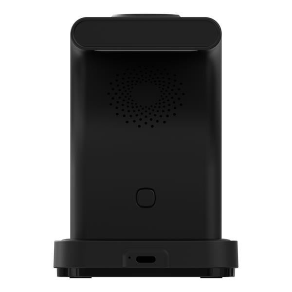 S-link SW-CWF130 Siyah Telefon Kulaklık Akıllı Saat 15W 3 in 1 Magsafe Led Logo Kablosuz Şarj Cihazı