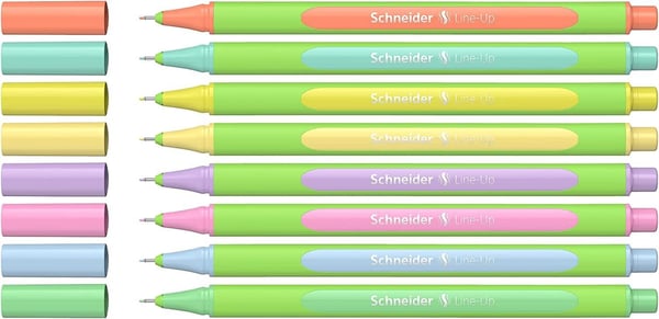 Schneider 191088 Fineliner Serisi 0,4 mm 8'li Paket Pastel Karışık Renk Set