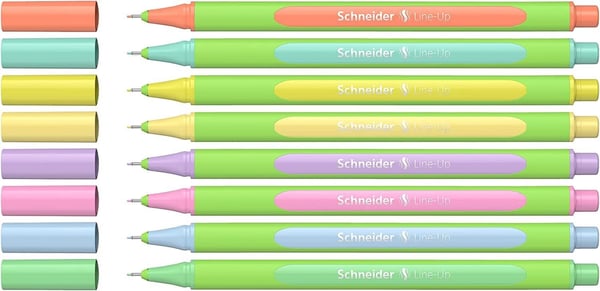 Schneider 191088 Fineliner Serisi 0,4 mm 8'li Paket Pastel Karışık Renk Set