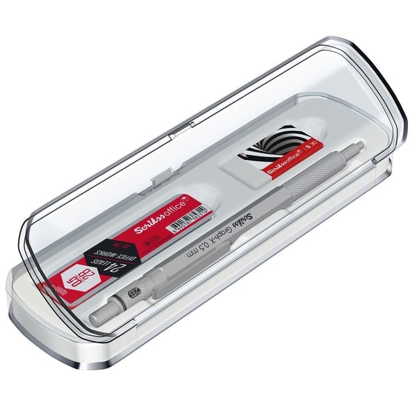 Scrikss Graph-X 3'lü Set Mekanik Kurşun Kalem 0.5 mm Saten Gri