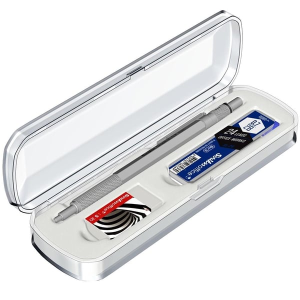 Scrikss Graph-X 3'lü Set Mekanik Kurşun Kalem 0.7 mm Saten Gri