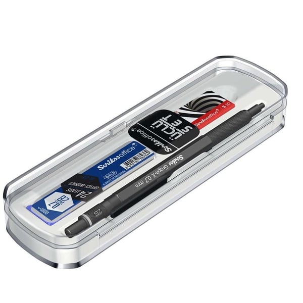 Scrikss Graph-X 3'lü Set Mekanik Kurşun Kalem 0.7 mm Mat Siyah