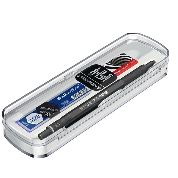 Scrikss Graph-X 3'lü Set Mekanik Kurşun Kalem 0.7 mm Mat Siyah