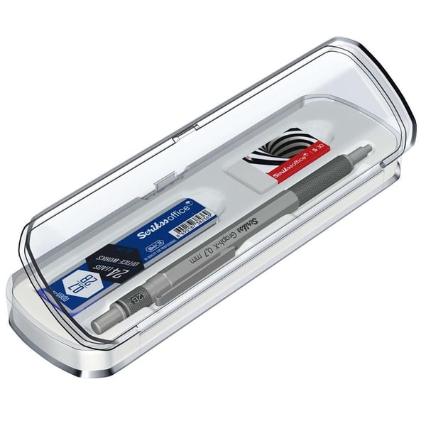 Scrikss Graph-X 3'lü Set Mekanik Kurşun Kalem 0.7 mm Kurşun Gri