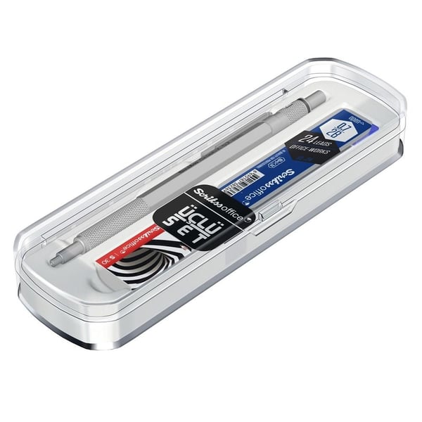 Scrikss Graph-X 3'lü Set Mekanik Kurşun Kalem 0.7 mm Saten Gri