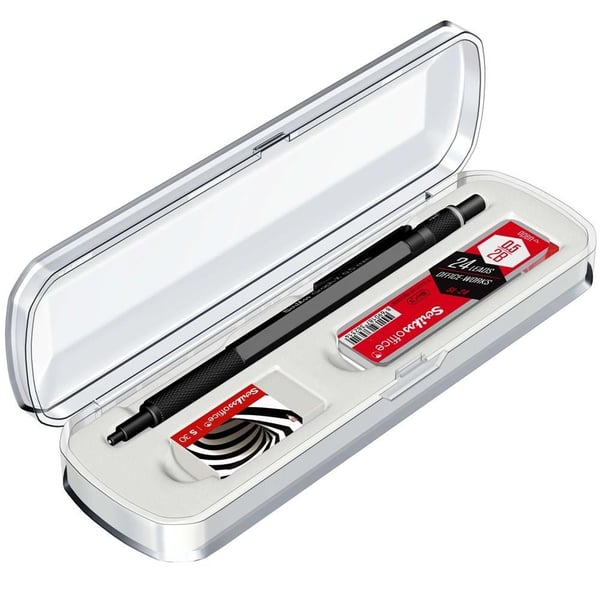 Scrikss Graph-X 3'lü Set Mekanik Kurşun Kalem 0.5 mm Mat Siyah