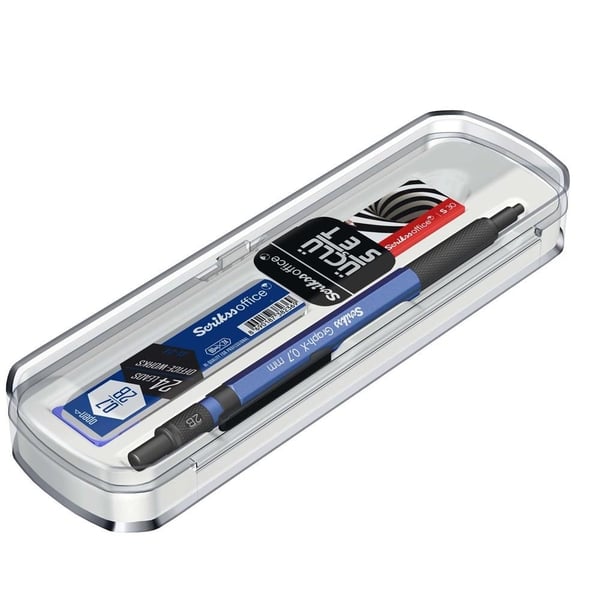 Scrikss Graph-X 3'lü Set Mekanik Kurşun Kalem 0.7 mm Mavi