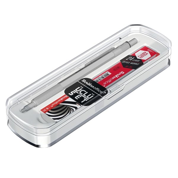 Scrikss Graph-X 3'lü Set Mekanik Kurşun Kalem 0.5 mm Saten Gri