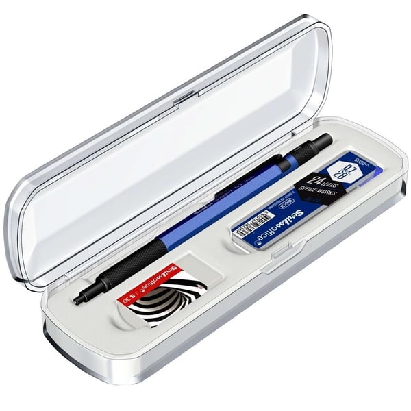 Scrikss Graph-X 3'lü Set Mekanik Kurşun Kalem 0.7 mm Mavi