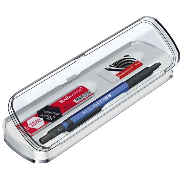 Scrikss Graph-X 3'lü Set Mekanik Kurşun Kalem 0.5 mm Mavi