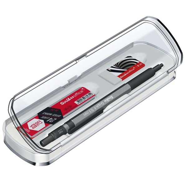 Scrikss Graph-X 3'lü Set Mekanik Kurşun Kalem 0.5 mm Antrasit