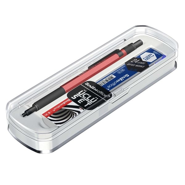 Scrikss Graph-X 3'lü Set Mekanik Kurşun Kalem 0.7 mm Kırmızı