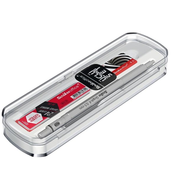 Scrikss Graph-X 3'lü Set Mekanik Kurşun Kalem 0.5 mm Saten Gri