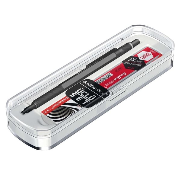 Scrikss Graph-X 3'lü Set Mekanik Kurşun Kalem 0.5 mm Mat Siyah