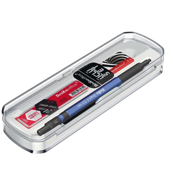 Scrikss Graph-X 3'lü Set Mekanik Kurşun Kalem 0.5 mm Mavi