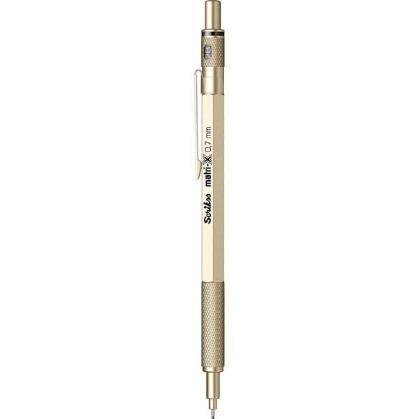 Scrikss Matri-X Mekanik Kurşun Kalem 0.7 mm Metalik Altın