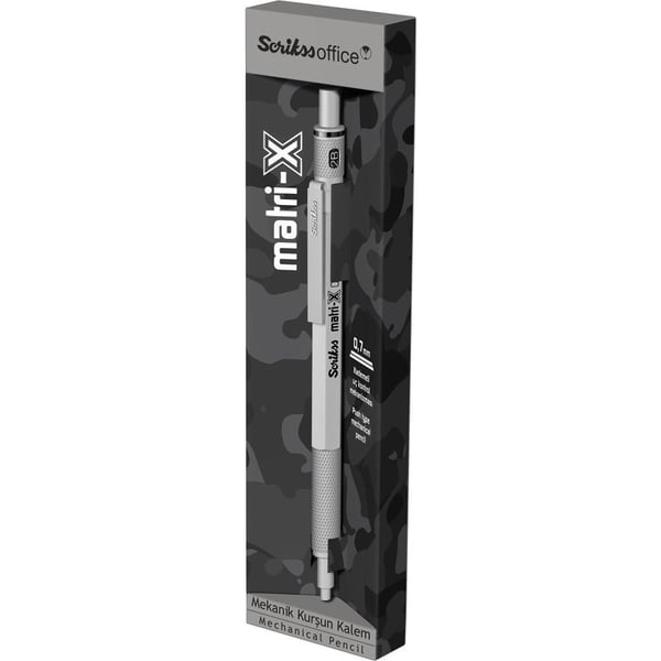 Scrikss Matri-X Mekanik Kurşun Kalem 0.7 mm Açık Gri